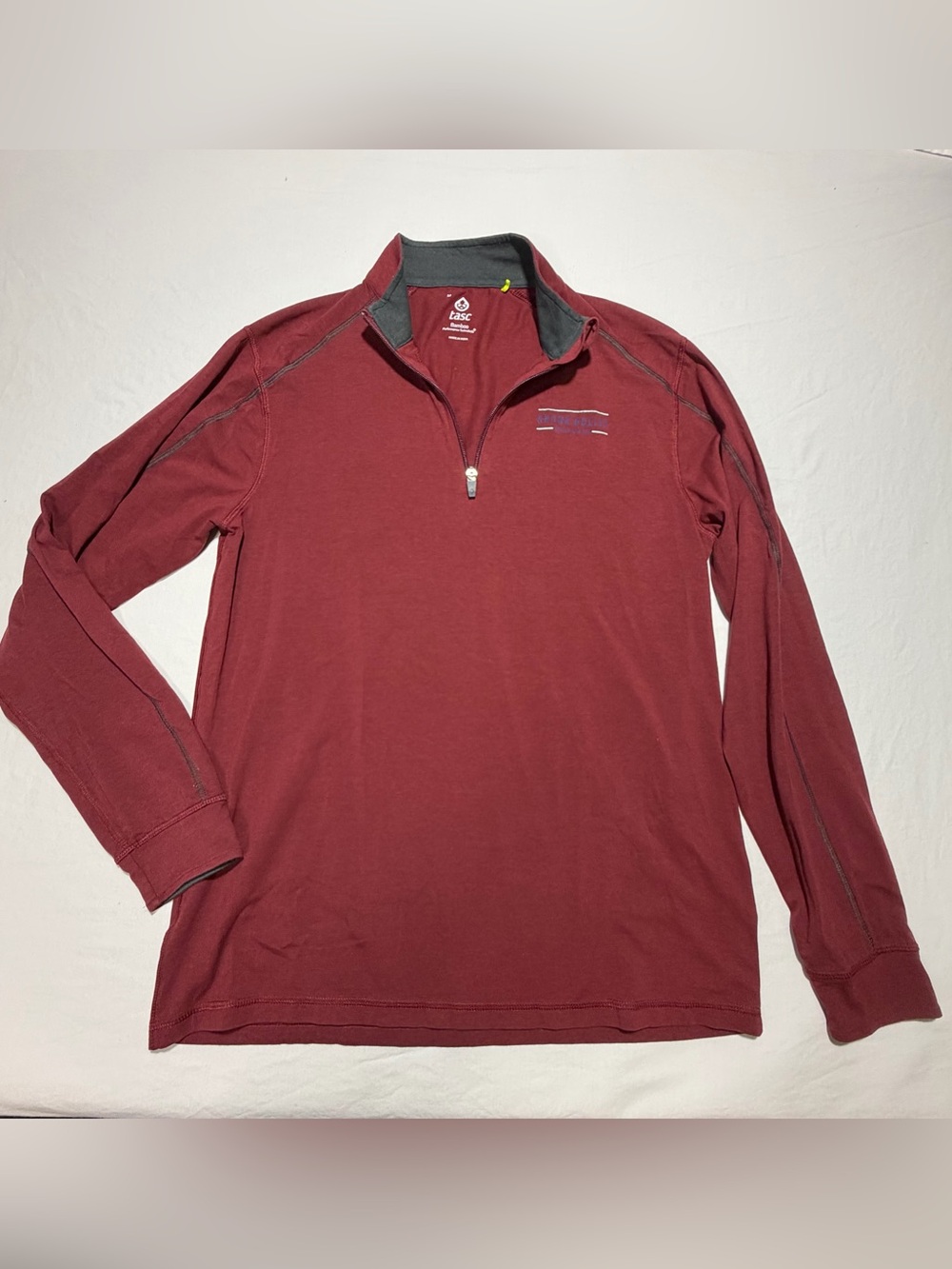 NWOT TASC Performance Half-Zip Pullover -Burgundy - Shunk Gulley oyster bar